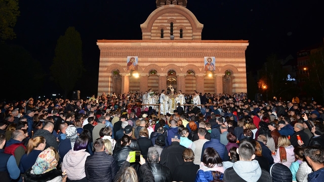 Slujba Învierii Domnului, la Catedrala din Târgoviște
