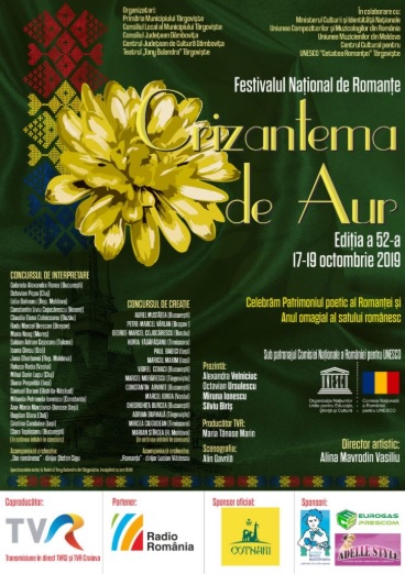 Programul ediţiei a 52-a a Festivalului Naţional „Crizantema de Aur”