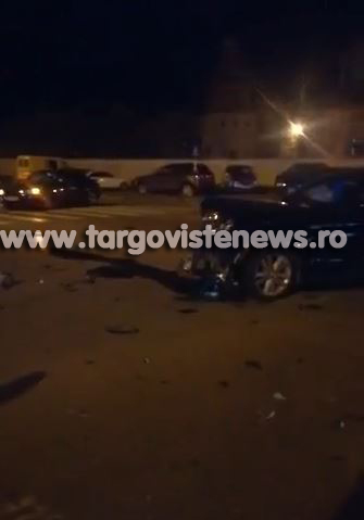 Impact violent, aseară, într-o intersecţie din Târgovişte. Un şofer a fost rănit