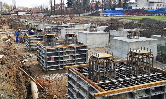 Reabilitarea stadionului din Târgovişte, în ritm alert