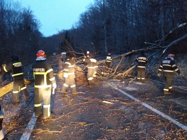 12 ore de infern – maşini blocate, copaci smulşi de vânt, acoperişuri prăbuşite