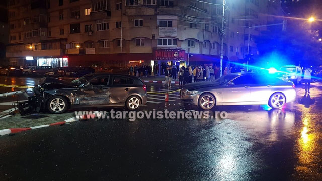 Foto şi video! Primele imagini surprinse după accidentul din centrul Târgoviştei