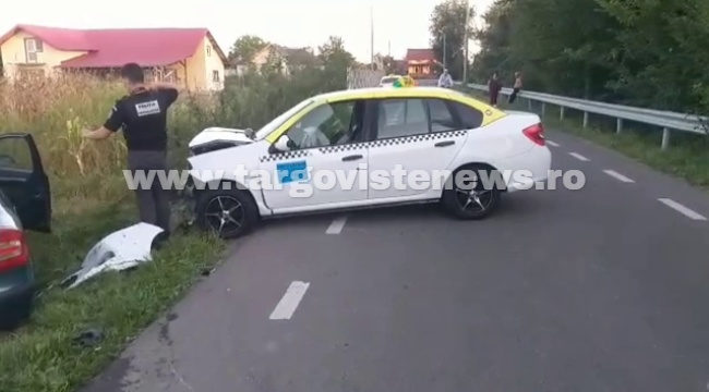 Accident la Priseaca. Un taximetrist a fost rănit