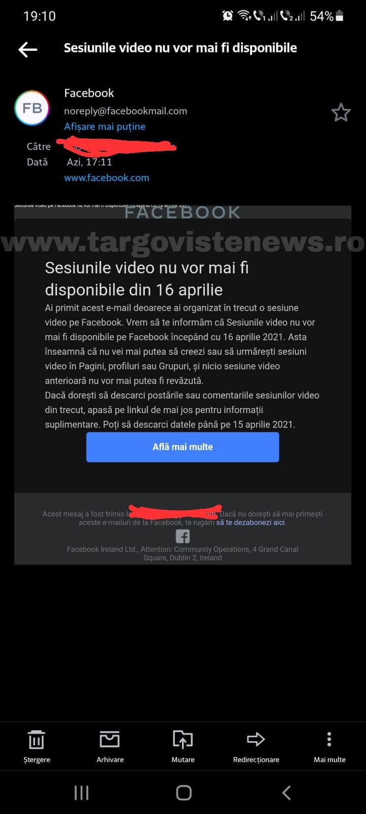UPDATE: Adio, live-uri?! Un e-mail anunţă: “Facebook va renunţa la sesiunile video”. Din ce dată