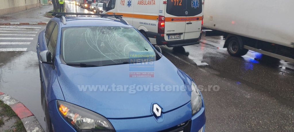 Un tânăr a fost spulberat de o maşină pe trecerea de pietoni, la ieşirea din Târgovişte