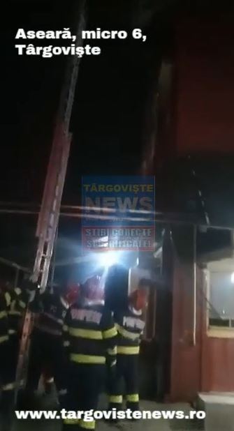 VIDEO – Incendiu, aseară, la acoperişul unui motel din micro 6, în Târgovişte