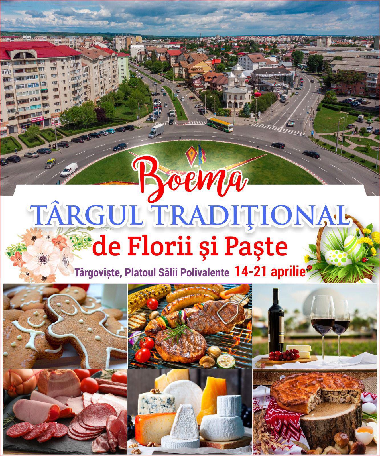 Veşti bune! Se încălzeşte vremea, vine şi Târgul de Florii şi Paşte, la Târgovişte! Nu rataţi cele mai delicioase produse tradiţionale!
