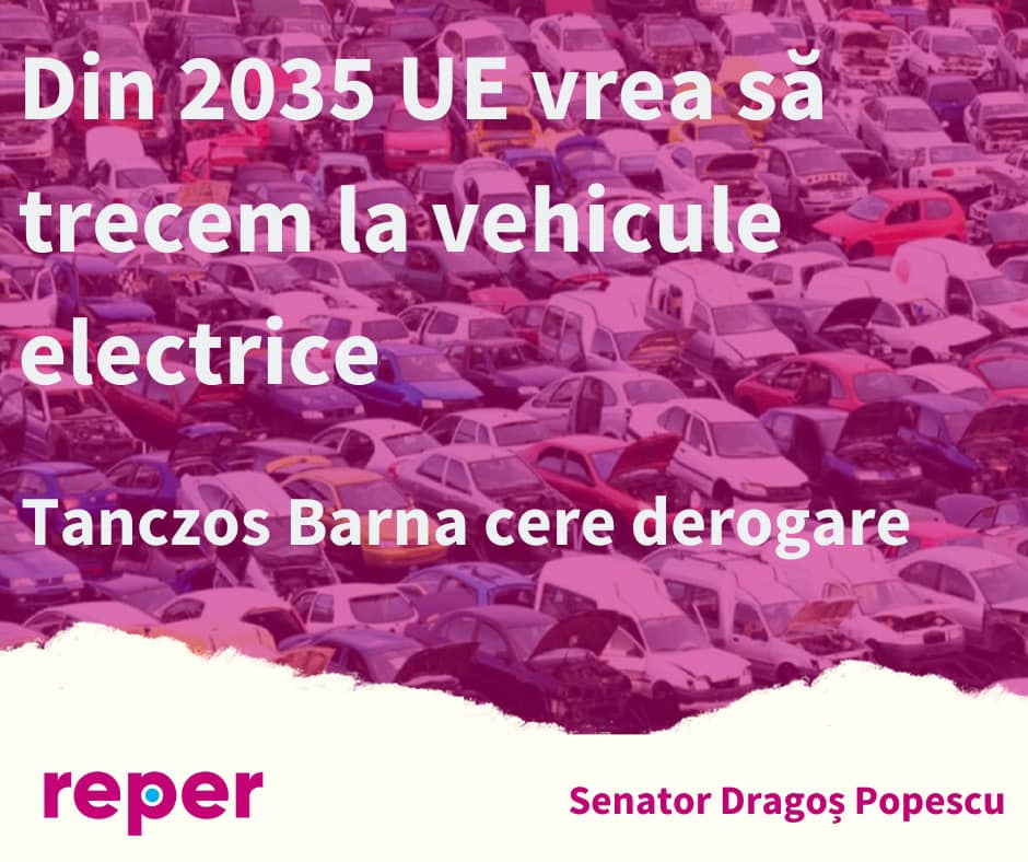 Senatorul Dragoş Popescu, Reper: “România importă mașini second-hand, diesel, unele puternic poluante, fără nicio politică publică de descurajare”