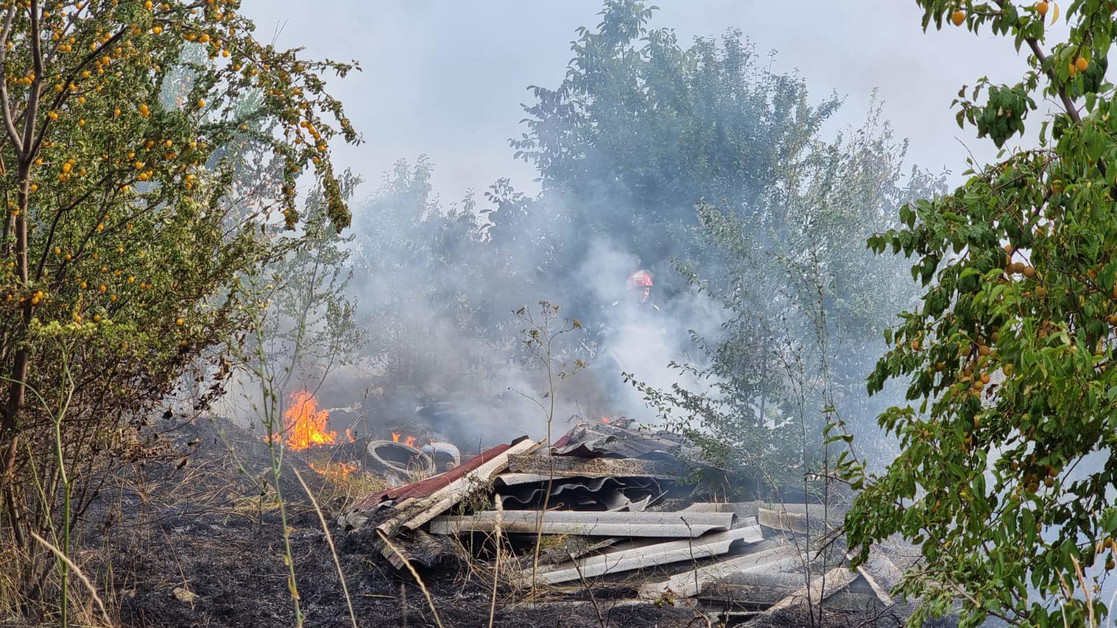 Incendii de vegetație, în multe localități din județul Dâmbovița