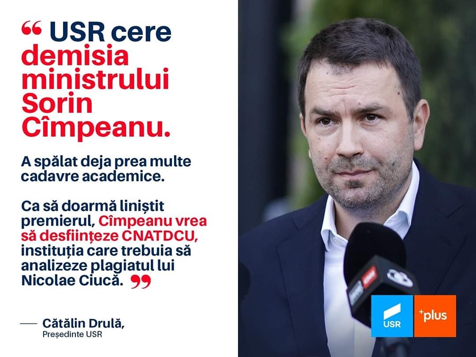 Deputatul Daniel Blaga – ”USR cere demisia ministrului Educației”