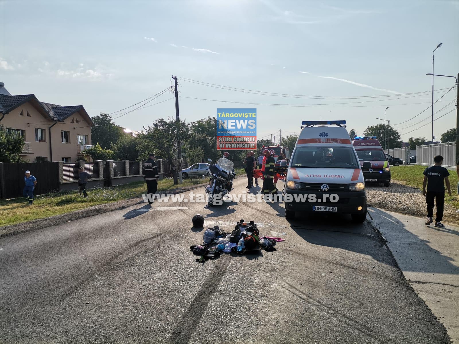 Doi motociclişti sloveni au fost răniţi într-un accident de circulaţie, pe DN 7, la Crângurile