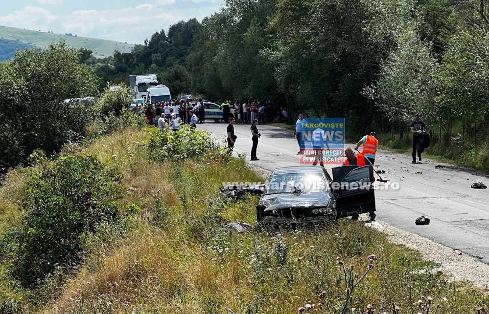 VIDEO – Tragedie pe DN 72A, între Târgovişte şi Câmpulung. Un motociclist a murit după ce un şofer a intrat într-o depăşire riscantă, pe contrasens