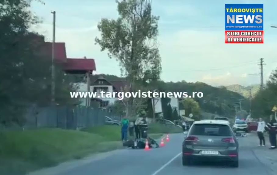 Accident la Malu cu Flori, pe DN 72A. Un motociclist şi pasagera sa au fost răniţi după ce un şofer a ieşit în drumul principal fără să acorde prioritate