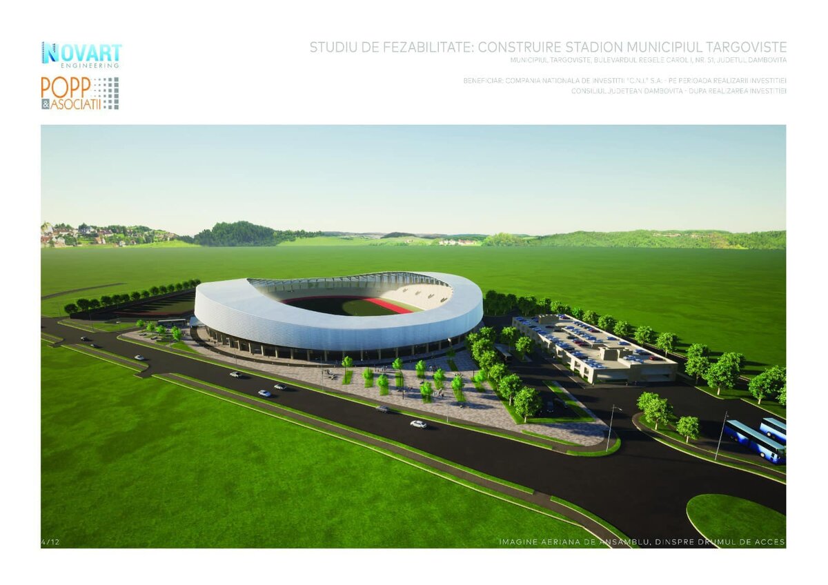 A fost semnat contractul pentru proiectarea şi construirea noului stadion de la Târgovişte