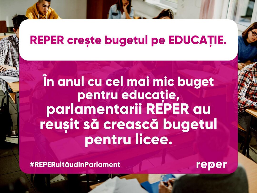 Senatorul Dragoş Popescu: “Reușită REPER la bugetul Educației”