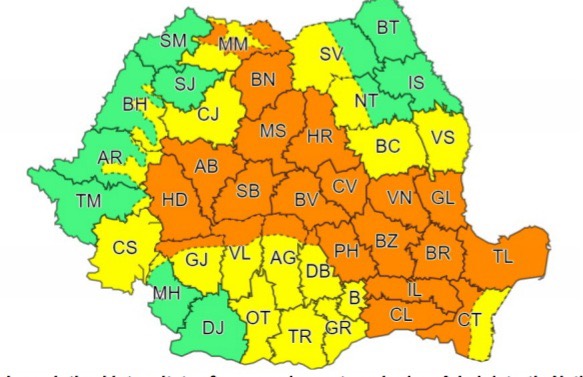 Administrația Națională de Meteorologie a emis două avertizări de vreme rea pentru județul Dâmbovița