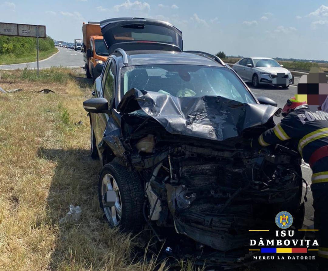 Accident cu victime multiple, pe Autostrada București – Pitești, pe raza județului Dâmbovița