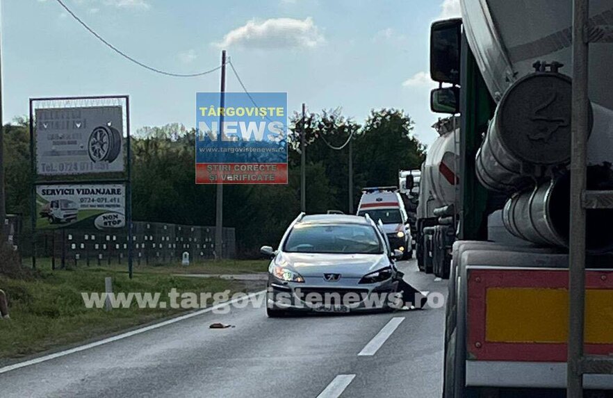 FOTO/VIDEO: Încă un accident pe DN 72A, la Dragomirești. Două mașini s-au ciocnit