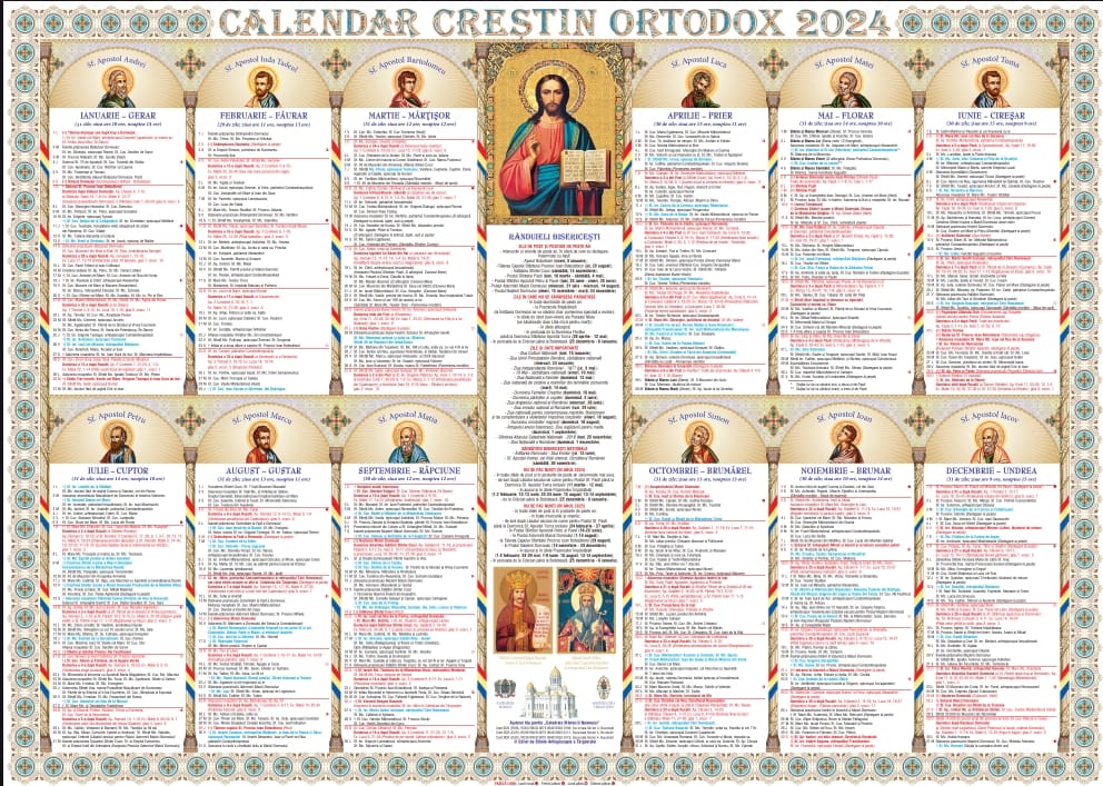 Editura Arhiepiscopiei Târgovişte a tipărit, în condiţii grafice deosebite, calendarele bisericeşti pe anul 2024