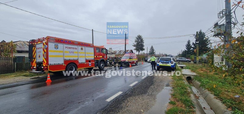 O tânără, de 17 ani, a fost rănită într-un accident de circulație, pe DN 61, în localitatea Greci, lângă Petrești