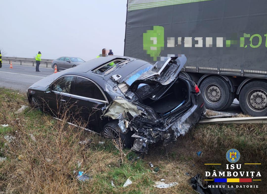 Accident cu pagube materiale, pe Autostrada Bucureşti – Piteşti
