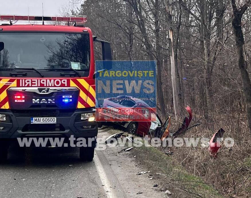Un șofer din Târgoviște și-a pierdut viața într-un cumplit accident de circulație, pe DN 72, la Dragodana