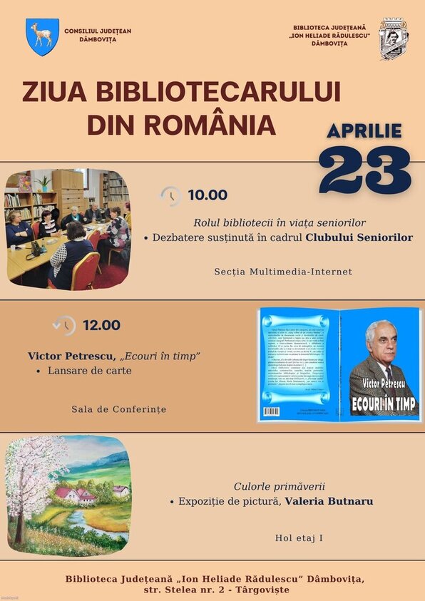 Astăzi: Ziua Bibliotecarului din România. La mulţi ani tuturor bibliotecarilor!