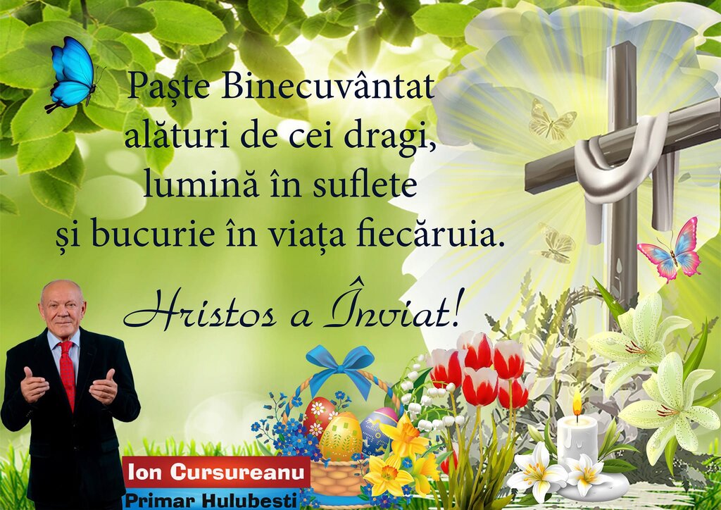 Ion Cursureanu, primarul comunei Hulubeşti: “Lumină în suflete şi bucurie în viaţa fiecăruia!”