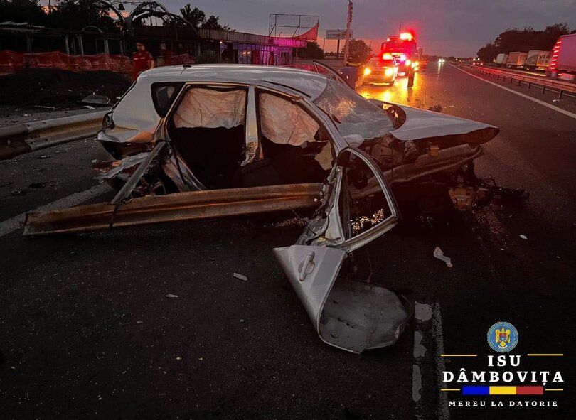Accident grav, azi-noapte, pe Autostrada Bucureşti – Piteşti, la kilometrul 80
