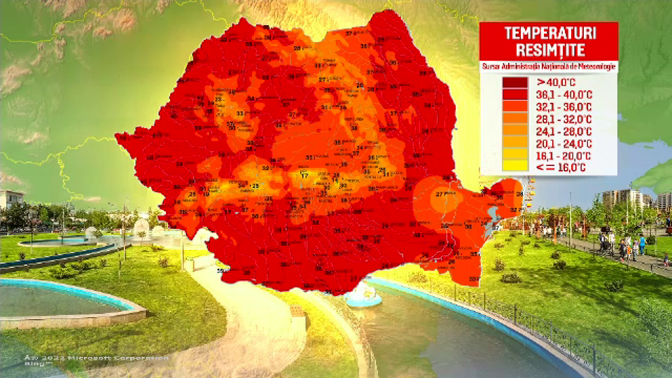 Duminică, 23 iunie, va fi COD ROȘU de caniculă, în județul Dâmbovița. Temperaturile ajung până la 39 de grade